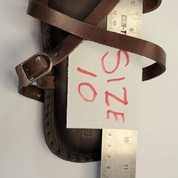 NEW JESUS - 02 SANDALS NO HEEL STRAP UNISEX HANDMADE LEATHER  BROWN  NEW - Picture 6 of 7